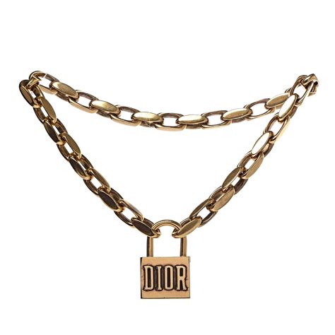 dior lock necklace|christian dior choker necklaces.